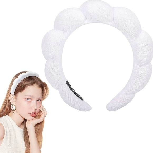 stella’s Way Accessories - White bubble get ready with me headband!